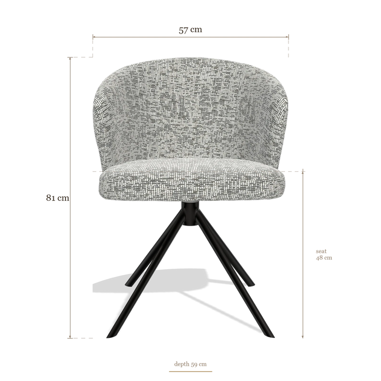 Dining Chair Lazio 6511, dimensions 57 x 59 x 81 cm