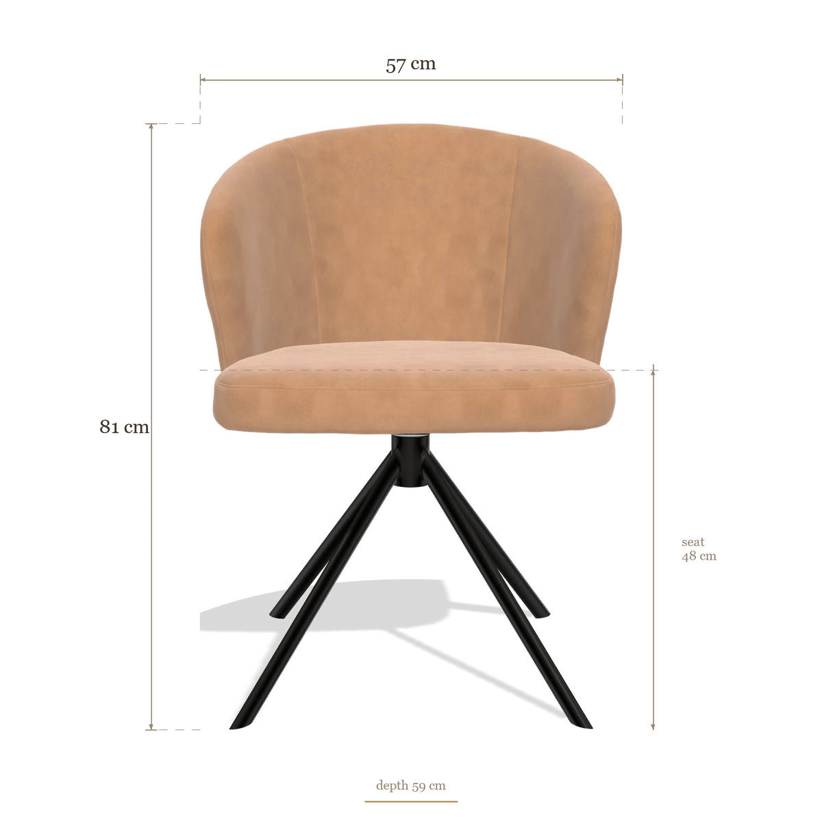 Dining Chair Lazio 6511, dimensions 57 x 59 x 81 cm