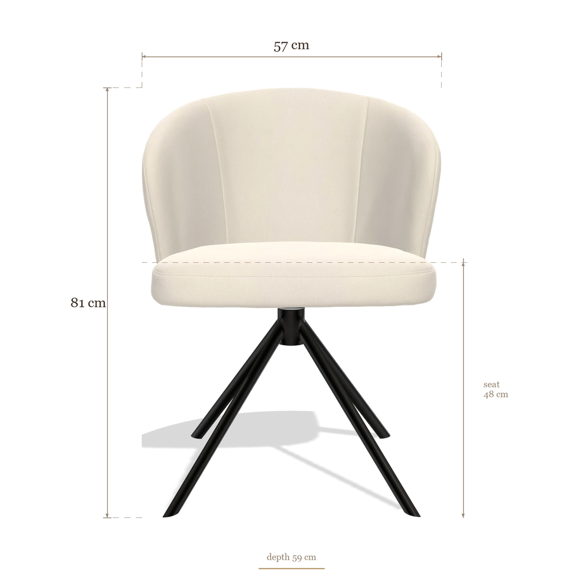 Dining Chair Lazio 6511, dimensions 57 x 59 x 81 cm