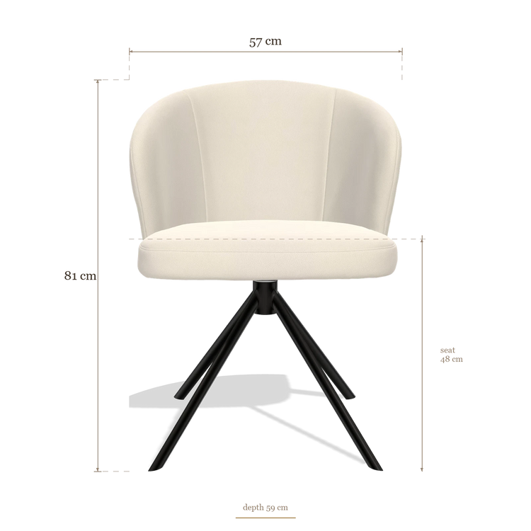 Dining Chair Lazio 6511, dimensions 57 x 59 x 81 cm