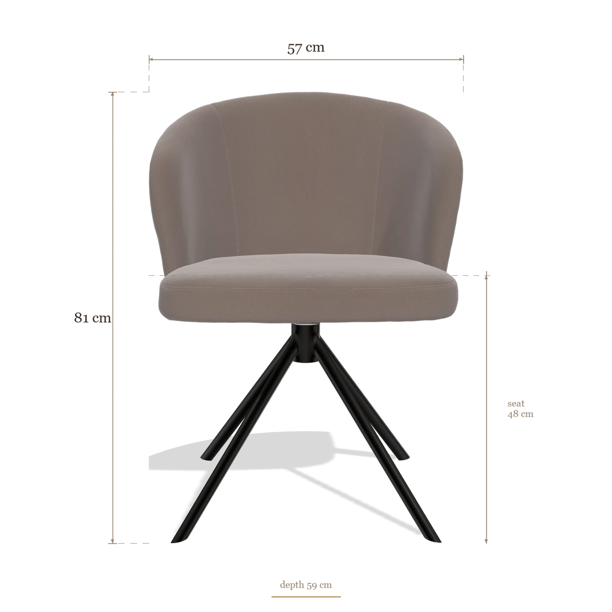 Dining Chair Lazio 6511, dimensions 57 x 59 x 81 cm