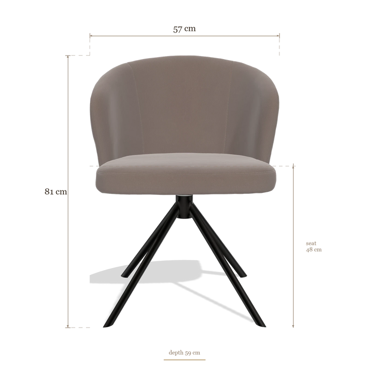 Dining Chair Lazio 6511, dimensions 57 x 59 x 81 cm