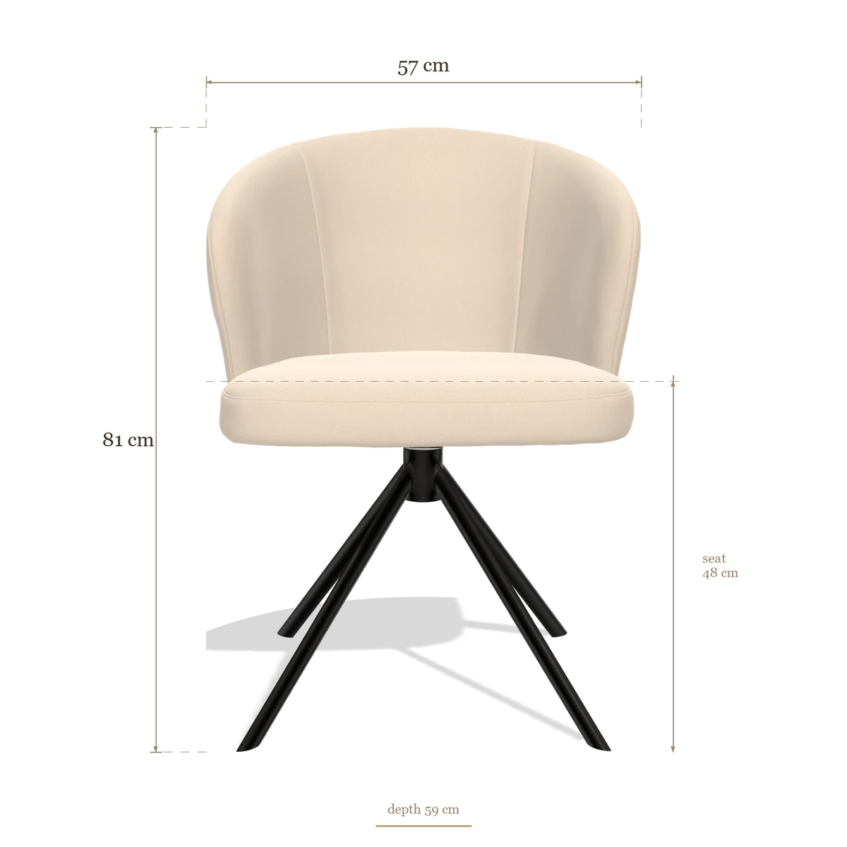 Dining Chair Lazio 6511, dimensions 57 x 59 x 81 cm