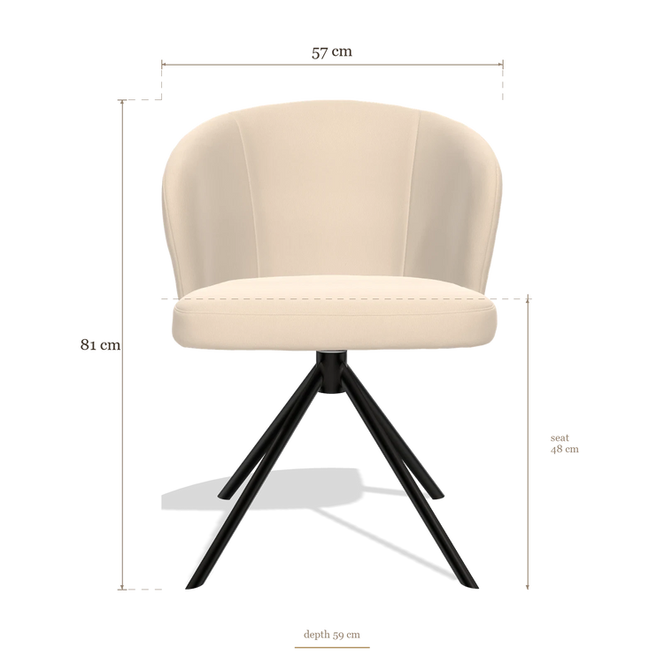Dining Chair Lazio 6511, dimensions 57 x 59 x 81 cm