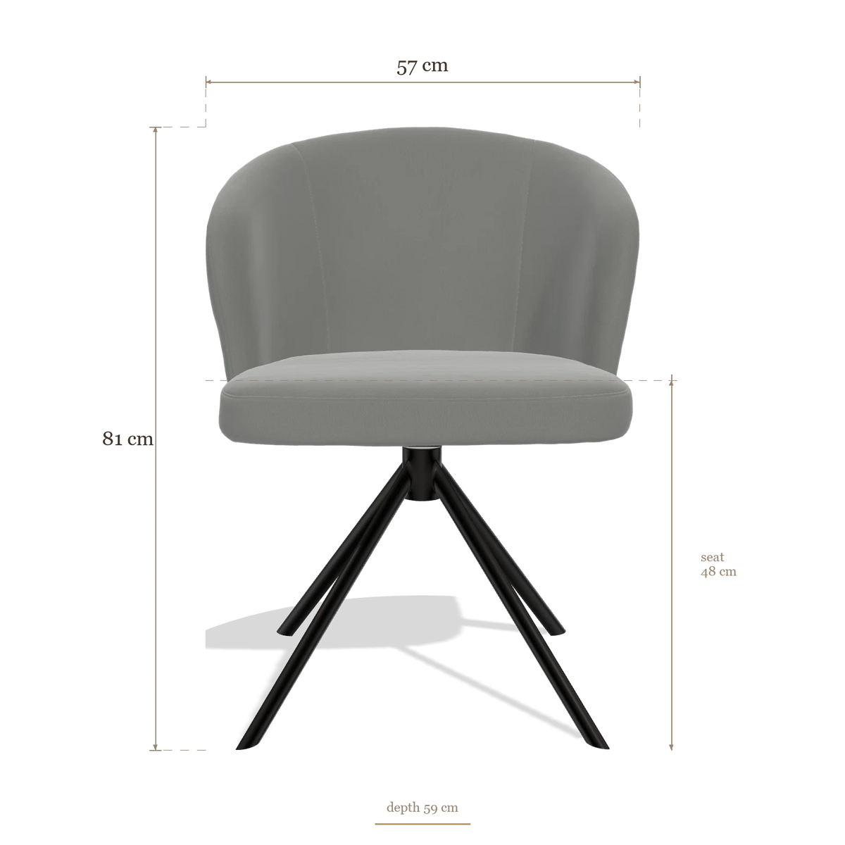 Dining Chair Lazio 6511, dimensions 57 x 59 x 81 cm