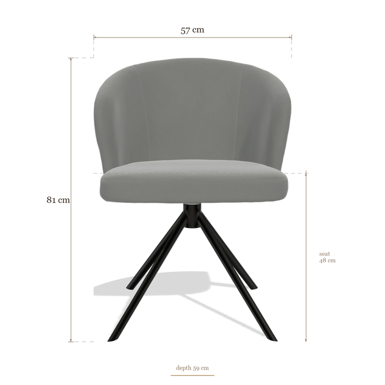 Dining Chair Lazio 6511, dimensions 57 x 59 x 81 cm