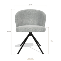 Silla de comedor Lazio 6511, medidas 57 x 59 x 81 cm