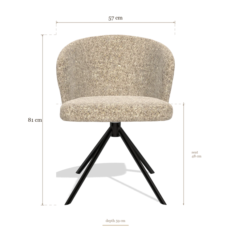 Dining Chair Lazio 6511, dimensions 57 x 59 x 81 cm