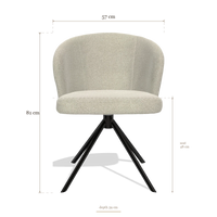 Sedia da pranzo Lazio 6511, dimensioni 57 x 59 x 81 cm