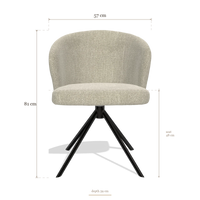 Sedia da pranzo Lazio 6511, dimensioni 57 x 59 x 81 cm