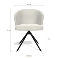 Silla de comedor Lazio 6511, medidas 57 x 59 x 81 cm