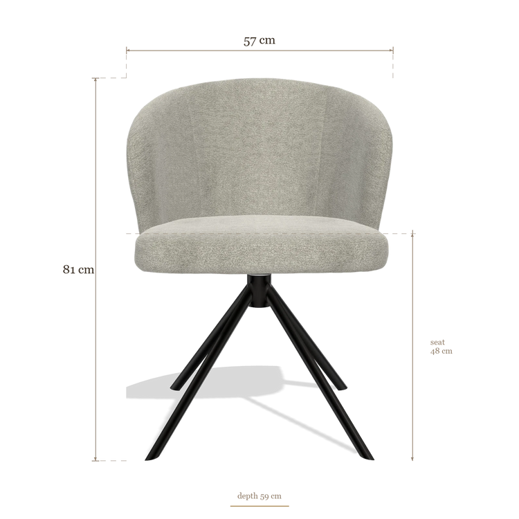 Dining Chair Lazio 6511, dimensions 57 x 59 x 81 cm