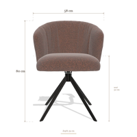 Dining Chair Lecce 6703, dimensions 58 x 59 x 80 cm