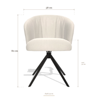 Sedia da pranzo Lecce 6703, dimensioni 58 x 59 x 80 cm