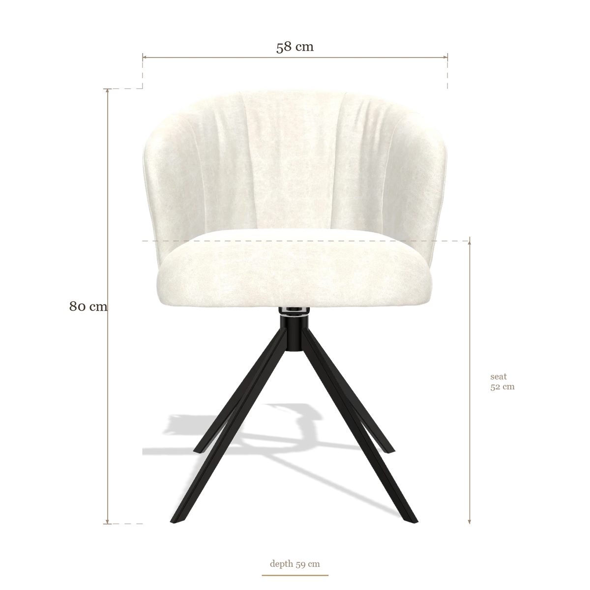 Dining Chair Lecce 6703, dimensions 58 x 59 x 80 cm