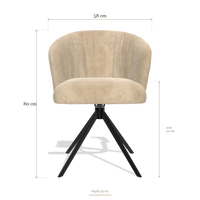 Dining Chair Lecce 6703, dimensions 58 x 59 x 80 cm