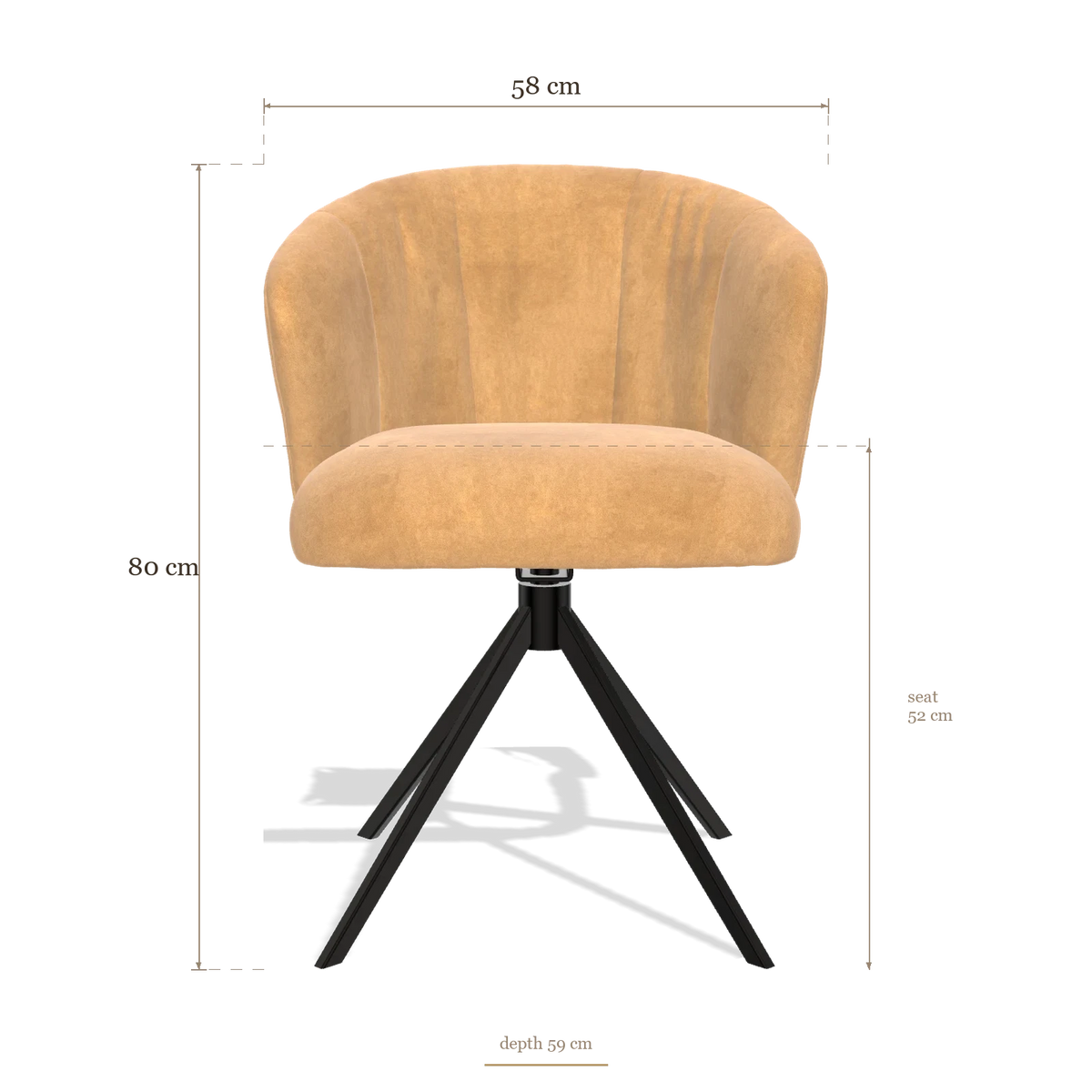 Dining Chair Lecce 6703, dimensions 58 x 59 x 80 cm