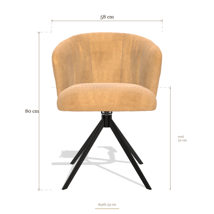 Dining Chair Lecce 6703, dimensions 58 x 59 x 80 cm
