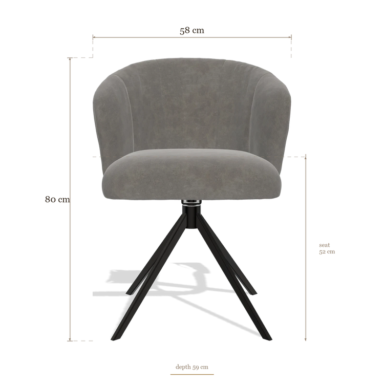 Dining Chair Lecce 6703, dimensions 58 x 59 x 80 cm