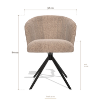 Chaise de salle à manger Lecce 6703, dimensions 58 x 59 x 80 cm