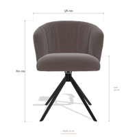 Sedia da pranzo Lecce 6703, dimensioni 58 x 59 x 80 cm