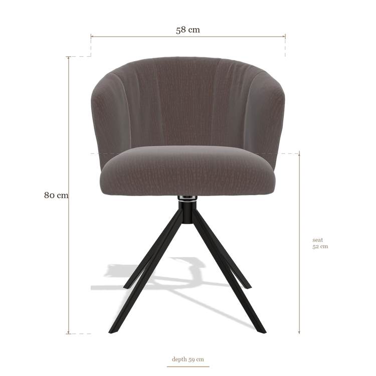 Sedia da pranzo Lecce 6703, dimensioni 58 x 59 x 80 cm