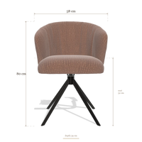 Sedia da pranzo Lecce 6703, dimensioni 58 x 59 x 80 cm
