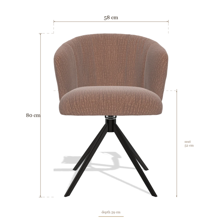 Sedia da pranzo Lecce 6703, dimensioni 58 x 59 x 80 cm