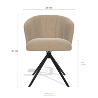 Dining Chair Lecce 6703, dimensions 58 x 59 x 80 cm