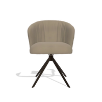 Esszimmerstuhl Lecce 6703 in Leder A824 (Salbeigrün), Drehfuß in Espresso, Vorderansicht