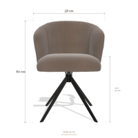 Silla de comedor Lecce 6703, medidas 58 x 59 x 80 cm