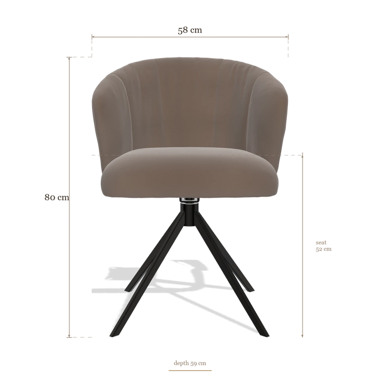 Silla de comedor Lecce 6703, medidas 58 x 59 x 80 cm