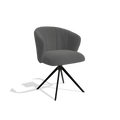 Chaise de salle à manger Lecce - Cuir B502 - Pied pivotant