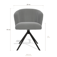 Chaise de salle à manger Lecce 6703, dimensions 58 x 59 x 80 cm