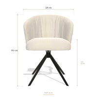 Chaise de salle à manger Lecce 6703, dimensions 58 x 59 x 80 cm