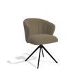 Chaise de salle à manger Lecce - Cuir B901 - Pied pivotant