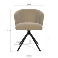 Chaise de salle à manger Lecce 6703, dimensions 58 x 59 x 80 cm