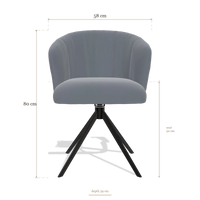 Sedia da pranzo Lecce 6703, dimensioni 58 x 59 x 80 cm