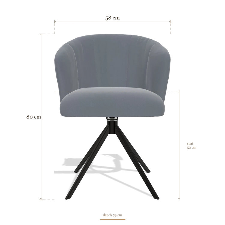 Sedia da pranzo Lecce 6703, dimensioni 58 x 59 x 80 cm
