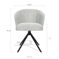 Silla de comedor Lecce 6703, medidas 58 x 59 x 80 cm