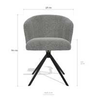 Silla de comedor Lecce 6703, medidas 58 x 59 x 80 cm