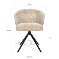 Sedia da pranzo Lecce 6703, dimensioni 58 x 59 x 80 cm
