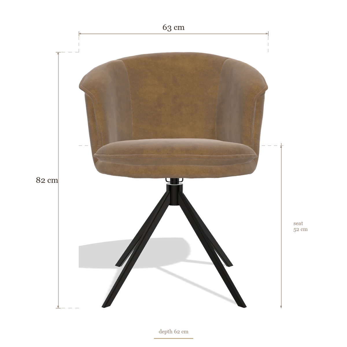 Dining Chair Lena 6581, dimensions 63 x 62 x 82 cm