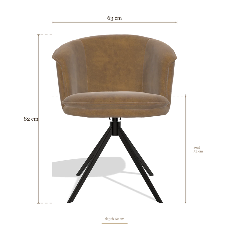 Dining Chair Lena 6581, dimensions 63 x 62 x 82 cm