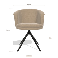 Silla de comedor Lena 6581, medidas 63 x 62 x 82 cm