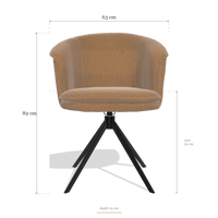 Silla de comedor Lena 6581, medidas 63 x 62 x 82 cm