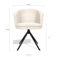 Silla de comedor Lena 6581, medidas 63 x 62 x 82 cm