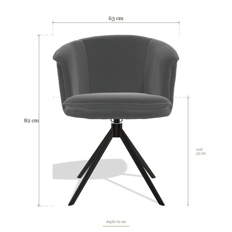 Sedia da pranzo Lena 6581, dimensioni 63 x 62 x 82 cm