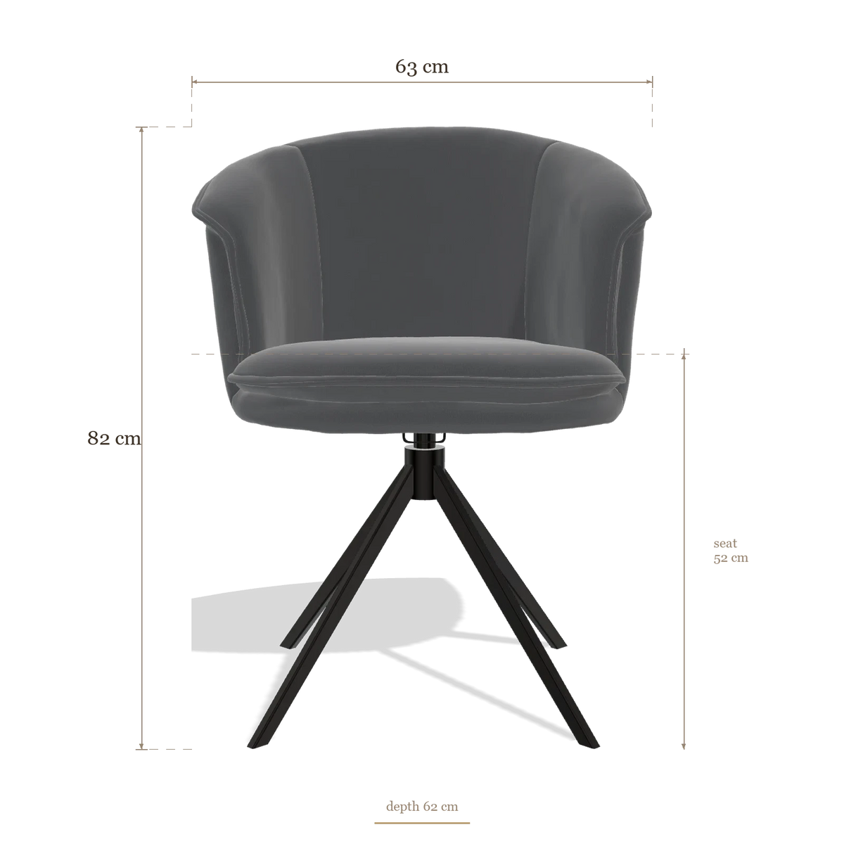 Dining Chair Lena 6581, dimensions 63 x 62 x 82 cm
