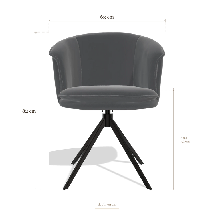Dining Chair Lena 6581, dimensions 63 x 62 x 82 cm